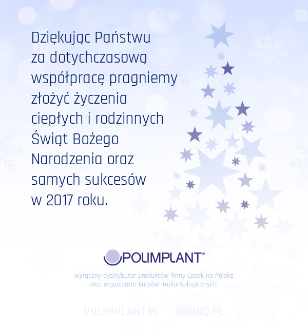 Bożonarodzeniowe życzenia od firmy Polimplant